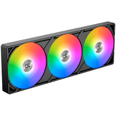 Охладител за процесор XIGMATEK Connect Ultra 360 EN48371 AIO, течен, ARGB, 3x120 мм вентилатори, OLED Pump Head, черен