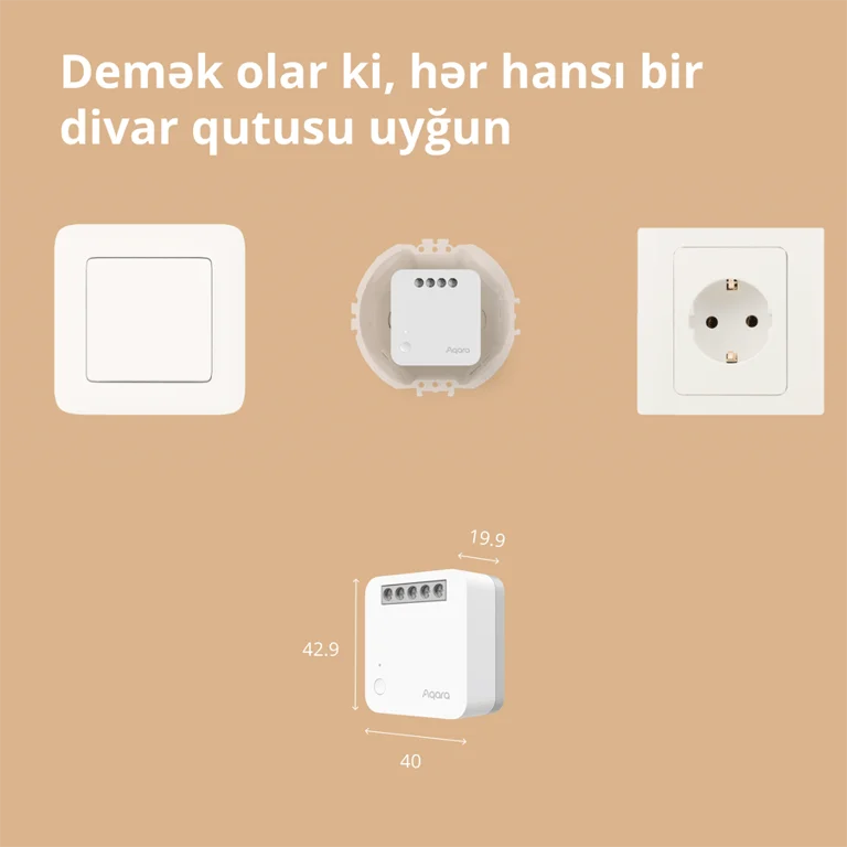 Aqara Single Switch Module T1 (With Neutral): Model No: SSM-U01; SKU: AU001GLW01
