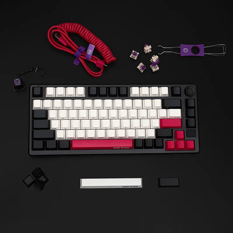 LORGAR KBP7075W, Wireless 75% Mechanical Gaming Keyboard Pro, Black/red, EN layout