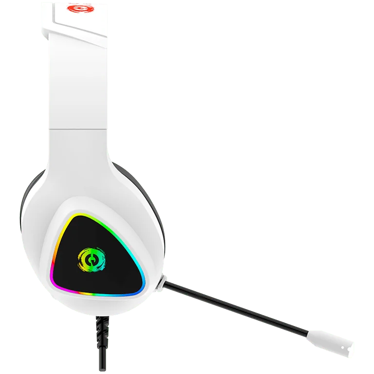 Гейминг слушалки CANYON – Shadder GH-6, бели, 50 mm драйвери, RGB подсветка, кабелни