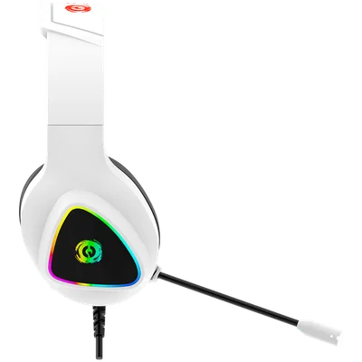 Гейминг слушалки CANYON – Shadder GH-6, бели, 50 mm драйвери, RGB подсветка, кабелни