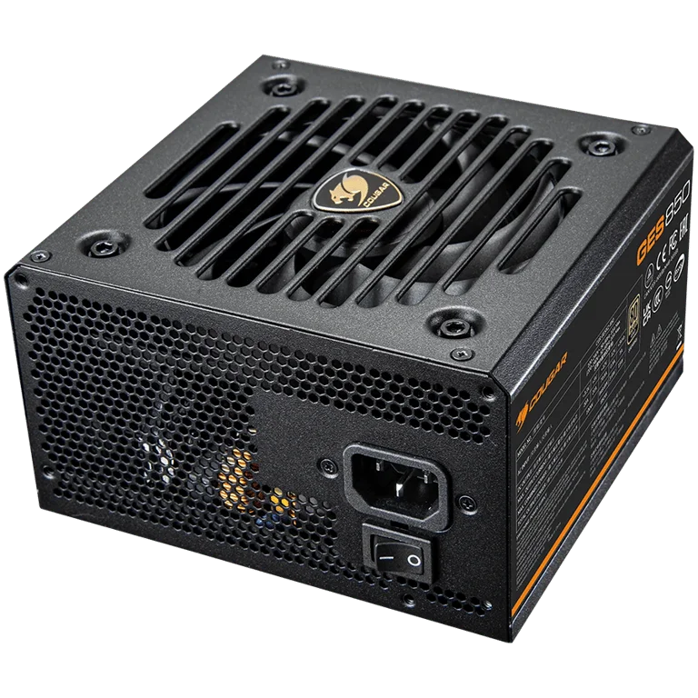Захранване COUGAR GES 850W 80 PLUS Gold ATX 3.1, фиксирани кабели, черен