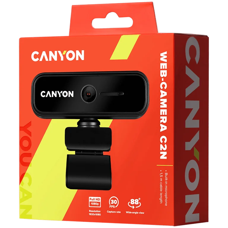 CANYON webcam C2N Full HD 1080p Black