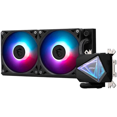 Охладител MSI MAG CORELIQUID I240, 2x 120mm ARGB вентилатора, алуминиев радиатор, Loop Dynamic Bearing