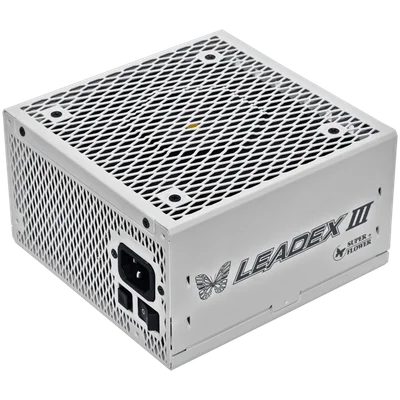 Захранване Super Flower Leadex III Gold 1000W ATX 3.1, 80 Plus Gold, напълно модулно, бели кабели, 140 мм вентилатор, бял