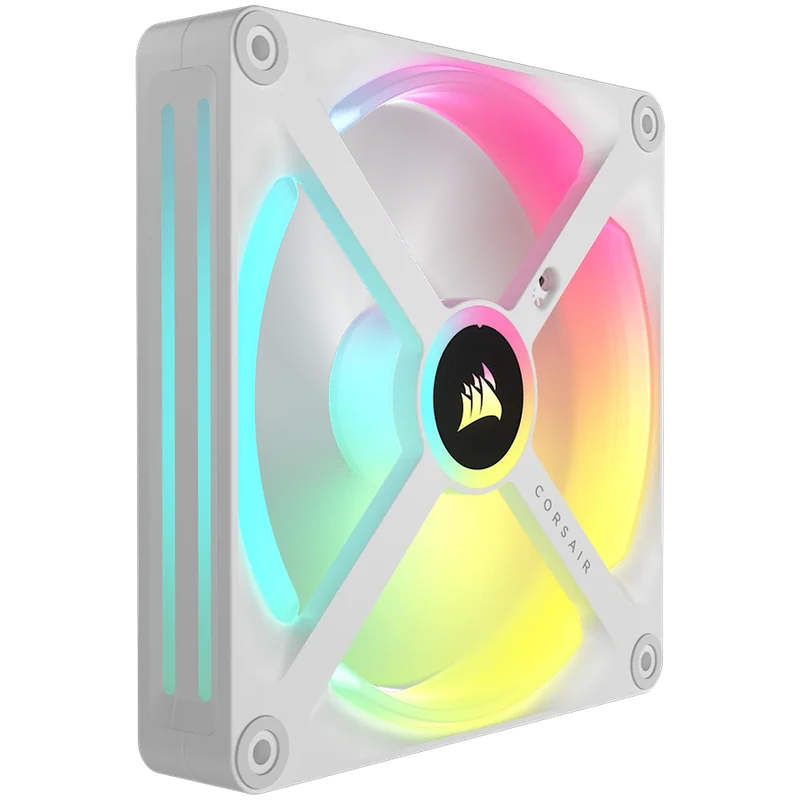CORSAIR QX RGB Series, iCUE LINK QX140 RGB WHITE, 140mm Magnetic Dome RGB Fan, Dual Fan Kit