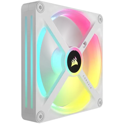 CORSAIR QX RGB Series, iCUE LINK QX140 RGB WHITE, 140mm Magnetic Dome RGB Fan, Dual Fan Kit