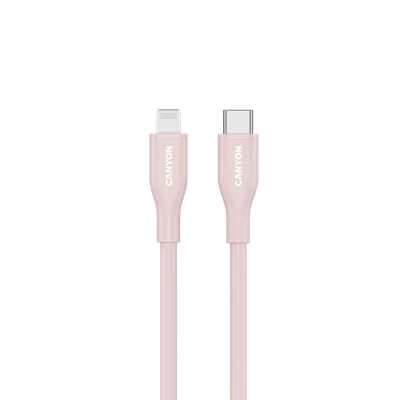 USB-C към Lightning кабел CANYON CLNM60 60W MFI 1m силиконов Розов