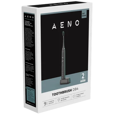 AENO Sonic Electric Toothbrush, DB4: Black, 9 scenarios, with 3D touch, wireless charging, 46000rpm, 40 days without charging, IPX7