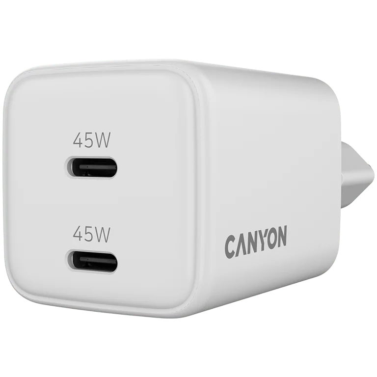 CANYON charger CU45CC GaN 45W 2xPD EU White