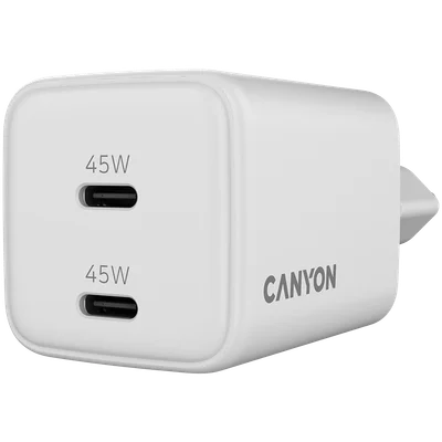 CANYON charger CU45CC GaN 45W 2xPD EU White