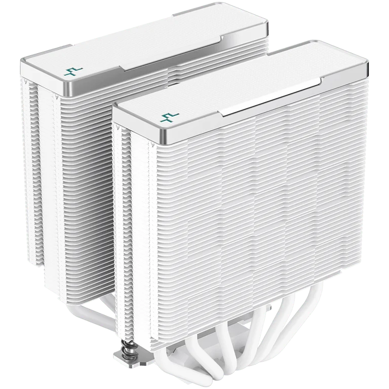 Охладител за процесор DeepCool AK620 WH 2x120mm PWM FDB, 260W TDP, 6 топлинни тръби, бял