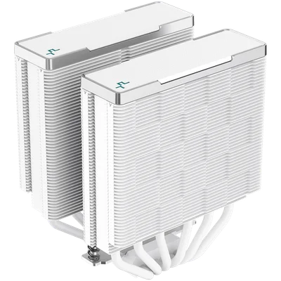 Охладител за процесор DeepCool AK620 WH 2x120mm PWM FDB, 260W TDP, 6 топлинни тръби, бял