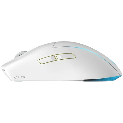 Гейминг мишка CORSAIR M75 WIRELESS, RGB, безжична, бяла
