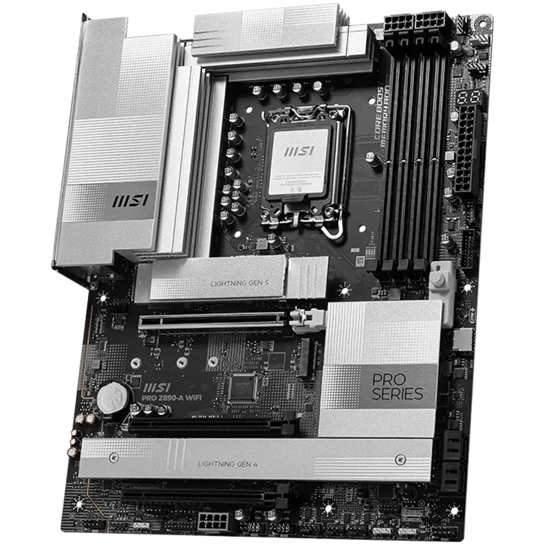 Дънна платка MSI PRO Z890-A WIFI LGA 1851 DDR5 до 9200MHz 3x PCIe x16 4x M.2 5G LAN WIFI