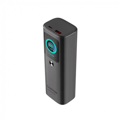 CANYON Built-in cable power bank OnPower 265 20000mAh 165W   Aluminium Dark grey