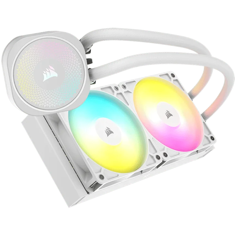 Охладител за процесор CORSAIR NAUTILUS 240 ARGB 240 мм, бял, течно охлаждане