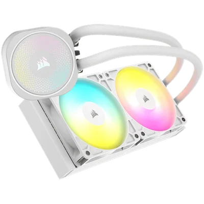 Охладител за процесор CORSAIR NAUTILUS 240 ARGB 240 мм, бял, течно охлаждане