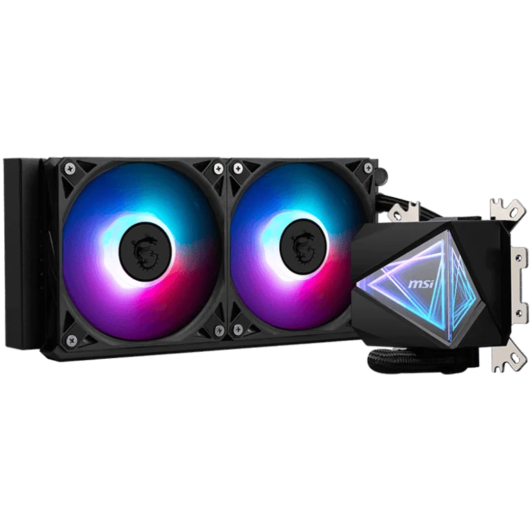 Охладител MSI MAG CORELIQUID I240, 2x 120mm ARGB вентилатора, алуминиев радиатор, Loop Dynamic Bearing