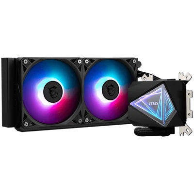 Охладител MSI MAG CORELIQUID I240, 2x 120mm ARGB вентилатора, алуминиев радиатор, Loop Dynamic Bearing