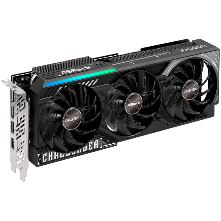 ASROCK Video Card AMD Radeon RX 9070 XT Challenger 16GB GDDR6 256-bit, 1x HDMI, 3x DP, 2x 8-pin PWR connector, PCIe 5.0 x16, recommended PSU 800W, 290 x 23 x 56 mm, 2.8-slot, 90-GA61ZZ-00UANF