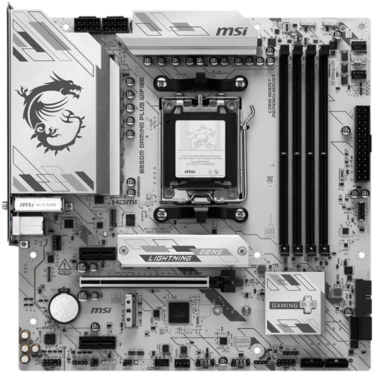 Дънна платка MSI – B850M GAMING PLUS WIFI6E, Micro ATX, Socket AM5, DDR5, Wi-Fi 6E