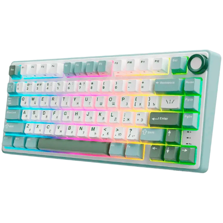 ROYAL KLUDGE R75 Sky Cyan Gaming Keyboard K silver switch
