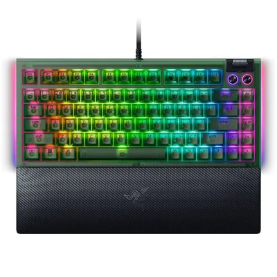 Гейминг клавиатура Razer BlackWidow V4 75% Phantom Green Edition RZ03-05003300-R3M1, механична, RGB подсветка, Hot-swappable, US разпределение