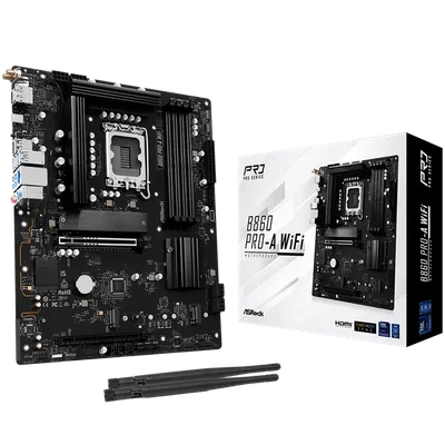 Дънна платка ASRock B860 PRO-A WIFI, Socket 1851, DDR5, Wi-Fi 6E, Bluetooth, ATX