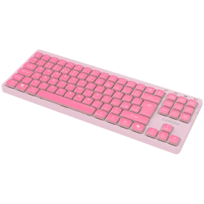 Клавиатура CANYON OnType 10 Low Profile механична, TKL, USB, розова