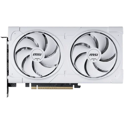 MSI Video Card NVIDIA GeForce RTX 5060 Ti 8G VENTUS 2X OC WHITE PLUS, 8GB GDDR7, 128-bit, 2617 MHz Boost, 4608 CUDA Cores, PCIe 5.0 (x8), 3x DP 2.1b, HDMI 2.1b, RAY TRACING, Dual Fan, 180W TDP, 8-pin PCIe Power, G-SYNC, 2-Slot, 3Y