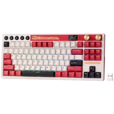 ROYAL KLUDGE RK M87 Famicom Gaming Keyboard Cream switch