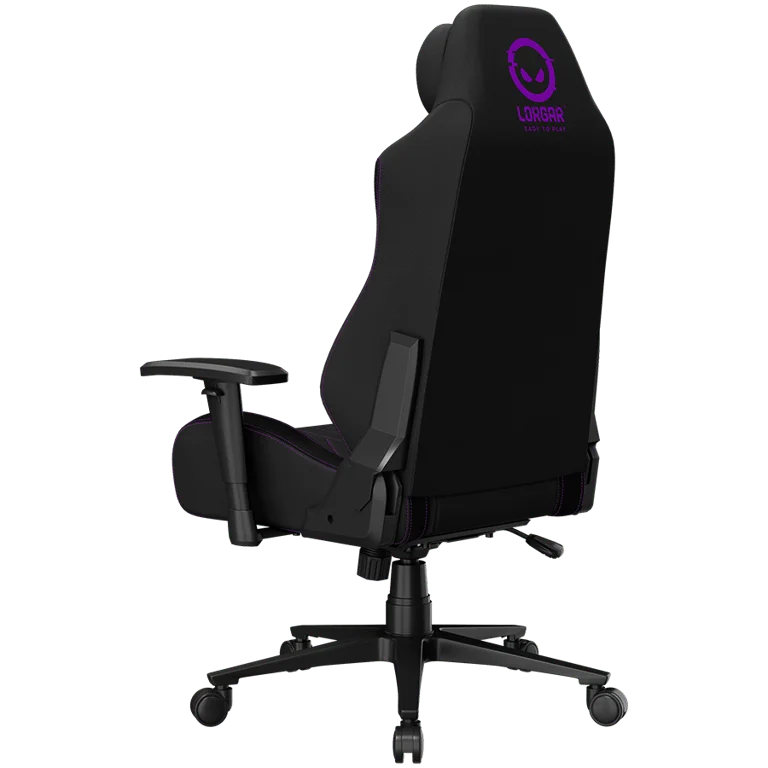 LORGAR CHA41, Ergonomic Gaming Chair Advanced, premium anti-stain fabric, Black/purple