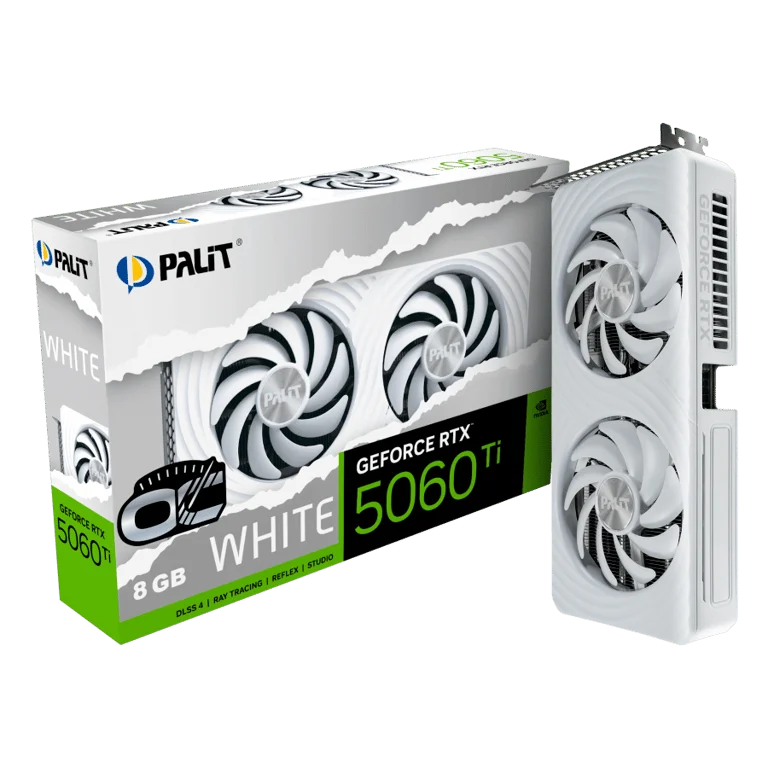 Видео карта PALIT GeForce RTX 5060 Ti White OC NE7506TU19P1-GB2062M 8GB GDDR7 128 bit
