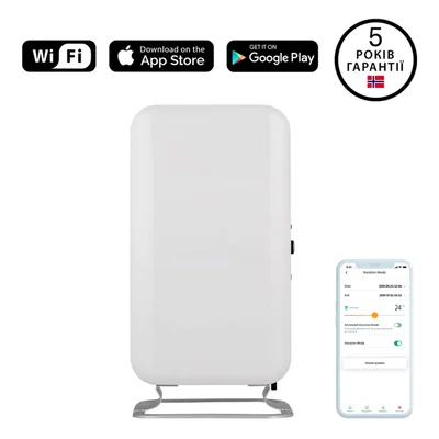 Отоплителен уред MILL – Gentle Air WiFi, маслен радиатор, 1500W, бял