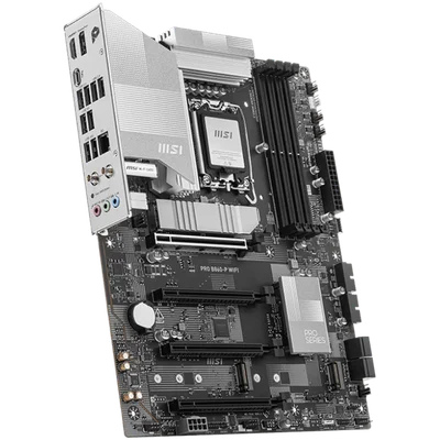 MSI PRO B860-P WIFI, ATX, LGA 1851, 4x DDR5 Dual Channel DDR5 up to 8600(OC)MHz, 4x PCIe x16 slot, 3x M.2 slot, 4x USB 2.0, 2x USB 5Gbps, 2x USB 10Gbps, 1x USB 40Gbps Type-C, HDMI, DP, 7.1 HD Audio, 5G LAN, WiFi, BT, 3Y