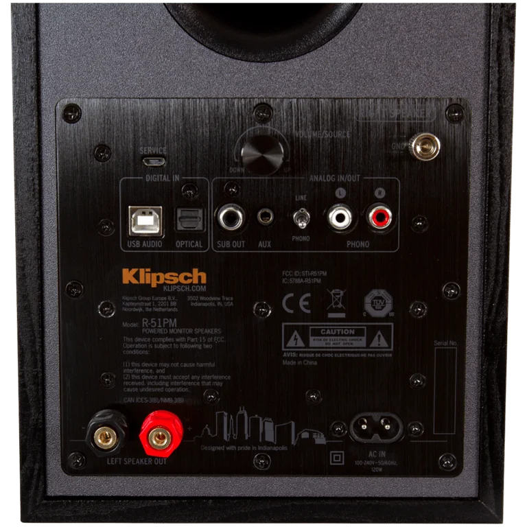 Тонколони Klipsch Reference R-51PM, активни, стерео, черни