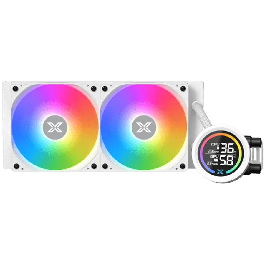 Охладител XIGMATEK LK Pro 240 Digital Arctic EN47435, течен, LCD дисплей, 240 мм бял