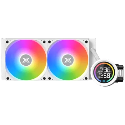 Охладител XIGMATEK LK Pro 240 Digital Arctic EN47435, течен, LCD дисплей, 240 мм бял