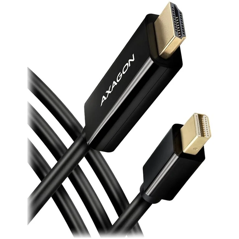 HDMI кабел AXAGON – RVDM-HI14C2, Mini DisplayPort към HDMI 1.4, 1.8 m, 4K/30Hz, черен