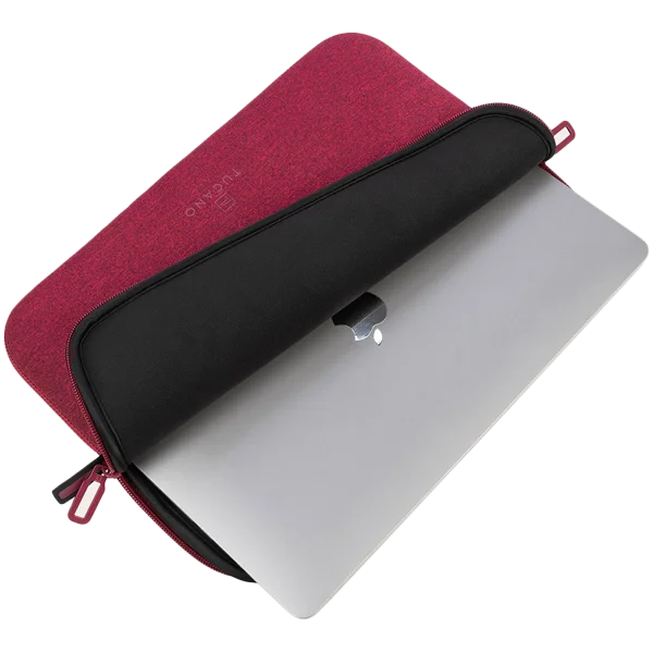 TUCANO MELANGE Sleeve for MacBook Air 15 (2023) / MacBook Pro 15 (2016-2019) / Laptop 14 / Laptop 13, Burgundy