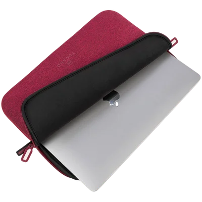 TUCANO MELANGE Sleeve for MacBook Air 15 (2023) / MacBook Pro 15 (2016-2019) / Laptop 14 / Laptop 13, Burgundy