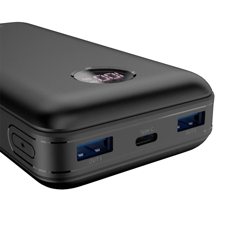 Външна батерия CANYON PB-2002 20000 mAh LED дисплей PD 20W QC 3.0 Черен