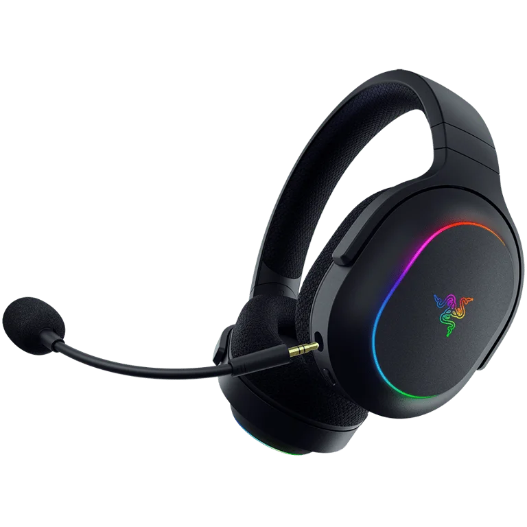 Razer Barracuda X Chroma, Gaming Headset, Black, Oval Ear Cushions, 2.4 GHz Wireless / Bluetooth, Breathable Fabric with Memory Foam Cushions, Detachable Razer™ HyperClear Cardioid Mic, 7.1 Surround sound: Only available on Windows 10 64-bit (or higher)