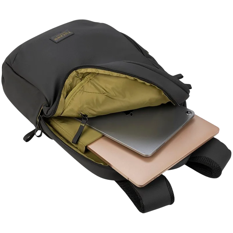 TUCANO LASER Backpack for Laptop 15.6 / MacBook Pro 16, water-resistant recycled fabric, Black