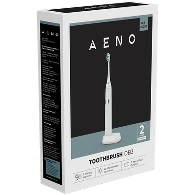 AENO Sonic Electric Toothbrush, DB3: White, 9 scenarios, with 3D touch, wireless charging, 46000rpm, 40 days without charging, IPX7