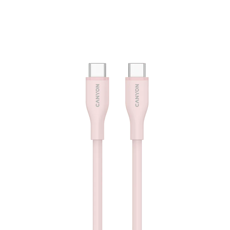 USB-C кабел CANYON CC60SC10 60W 1m силикон Pink Sand