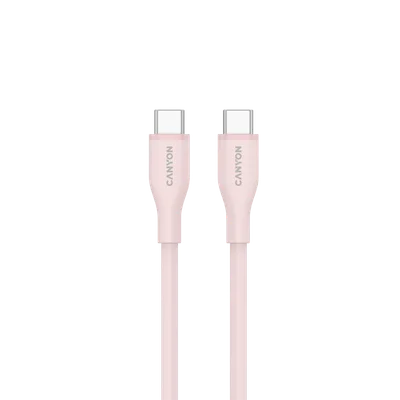 USB-C кабел CANYON CC60SC10 60W 1m силикон Pink Sand