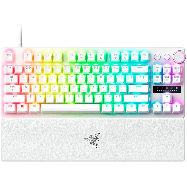 Гейминг клавиатура Razer Huntsman V3 Pro Tenkeyless, US Layout, бяла