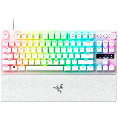 Гейминг клавиатура Razer Huntsman V3 Pro Tenkeyless, US Layout, бяла